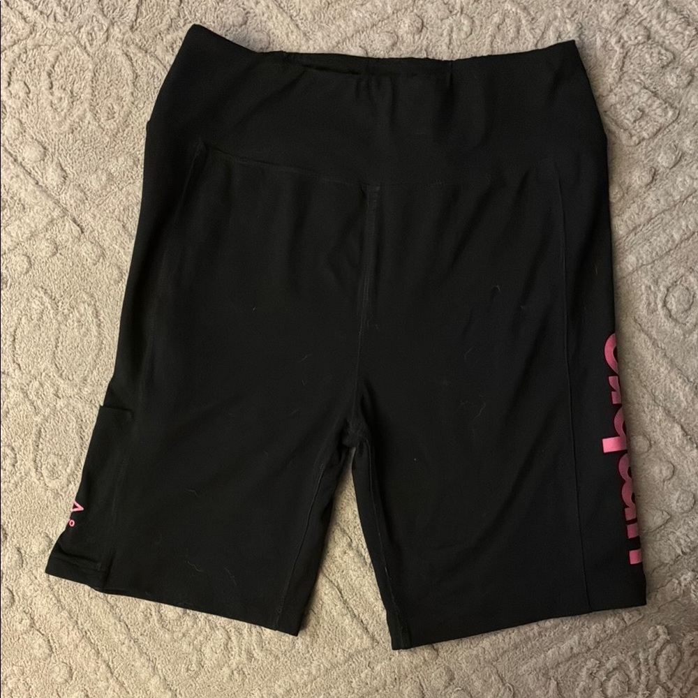 Umbro Black and Pink Bike Shorts Performance Fit